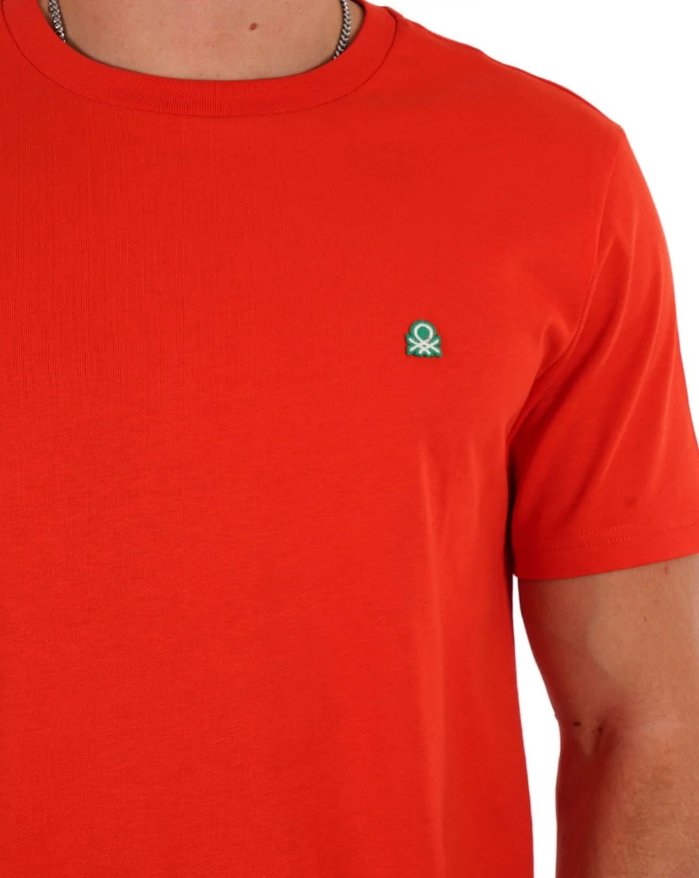 Benetton Small Logo T-shirt Burnt Orange - Image 2