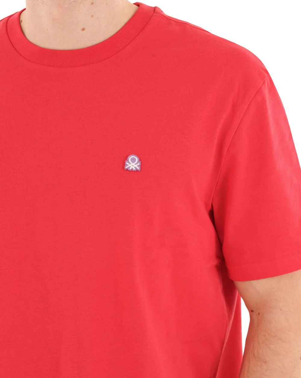 Benetton Small Logo T-shirt Red - Image 2