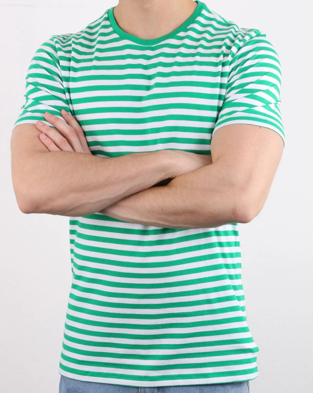 Benetton Stripe T-shirt Green - Image 3