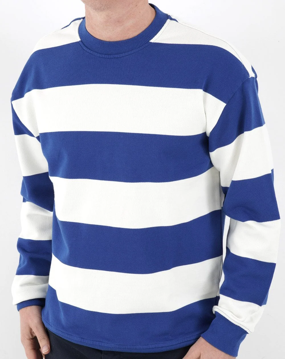 Benetton Striped Sweatshirt Blue