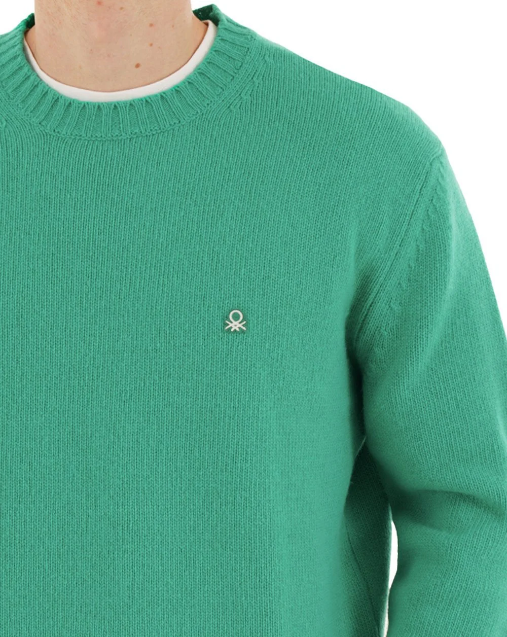 Benetton Wool Blend Jumper Green - Image 2
