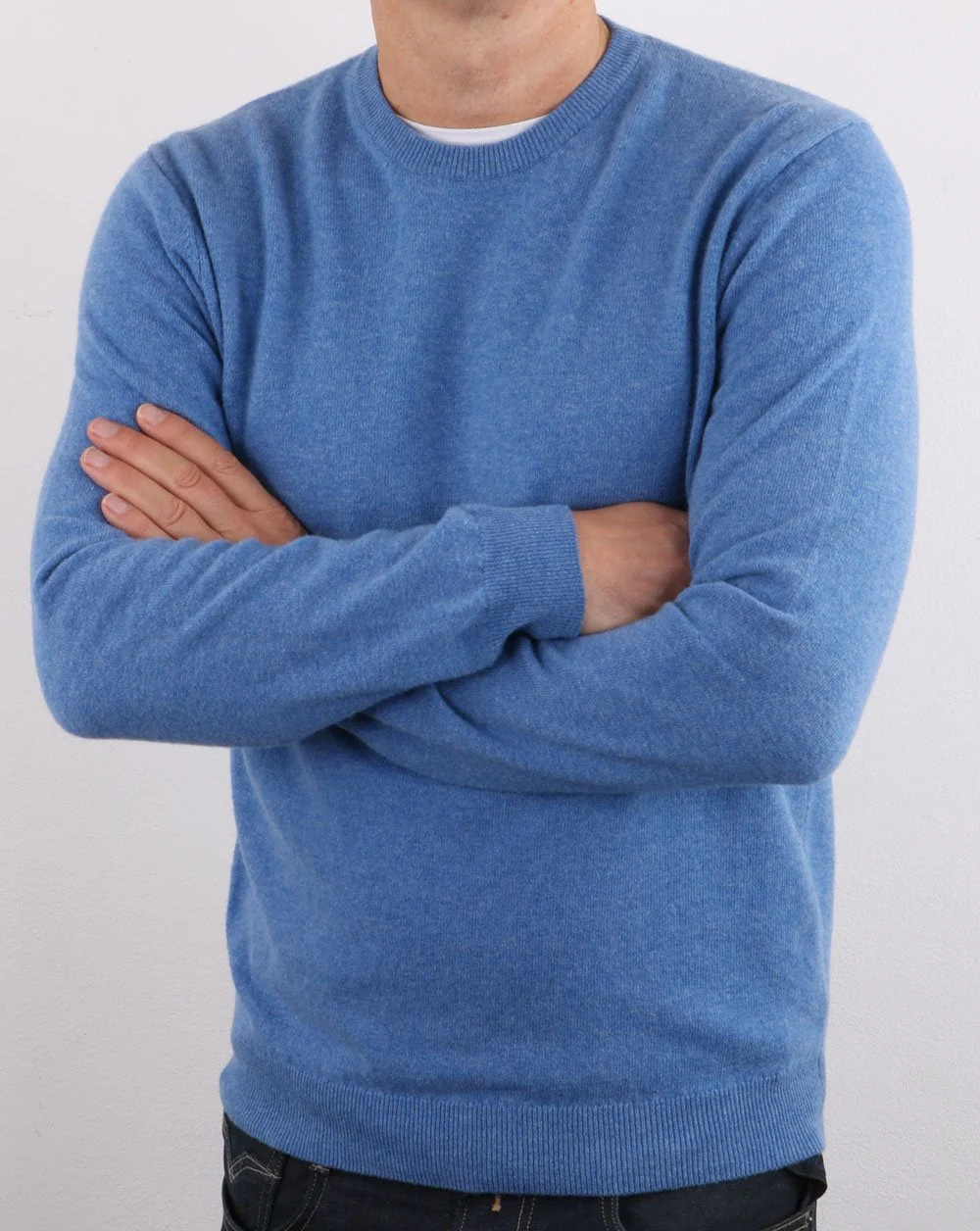 Benetton Wool Jumper Blue Marl - Image 3