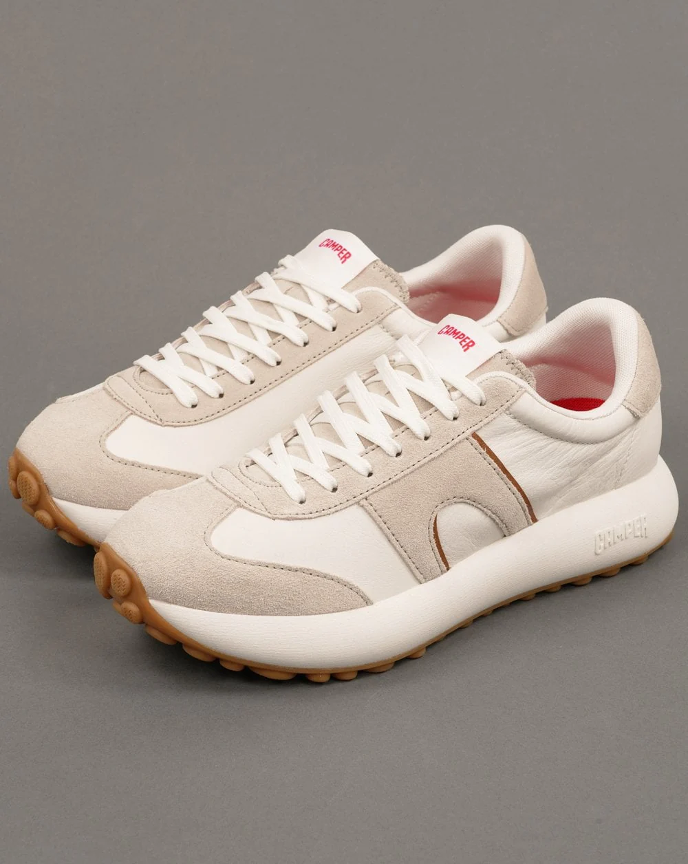 Camper Pelotas Athens Trainers White Grey - Image 3