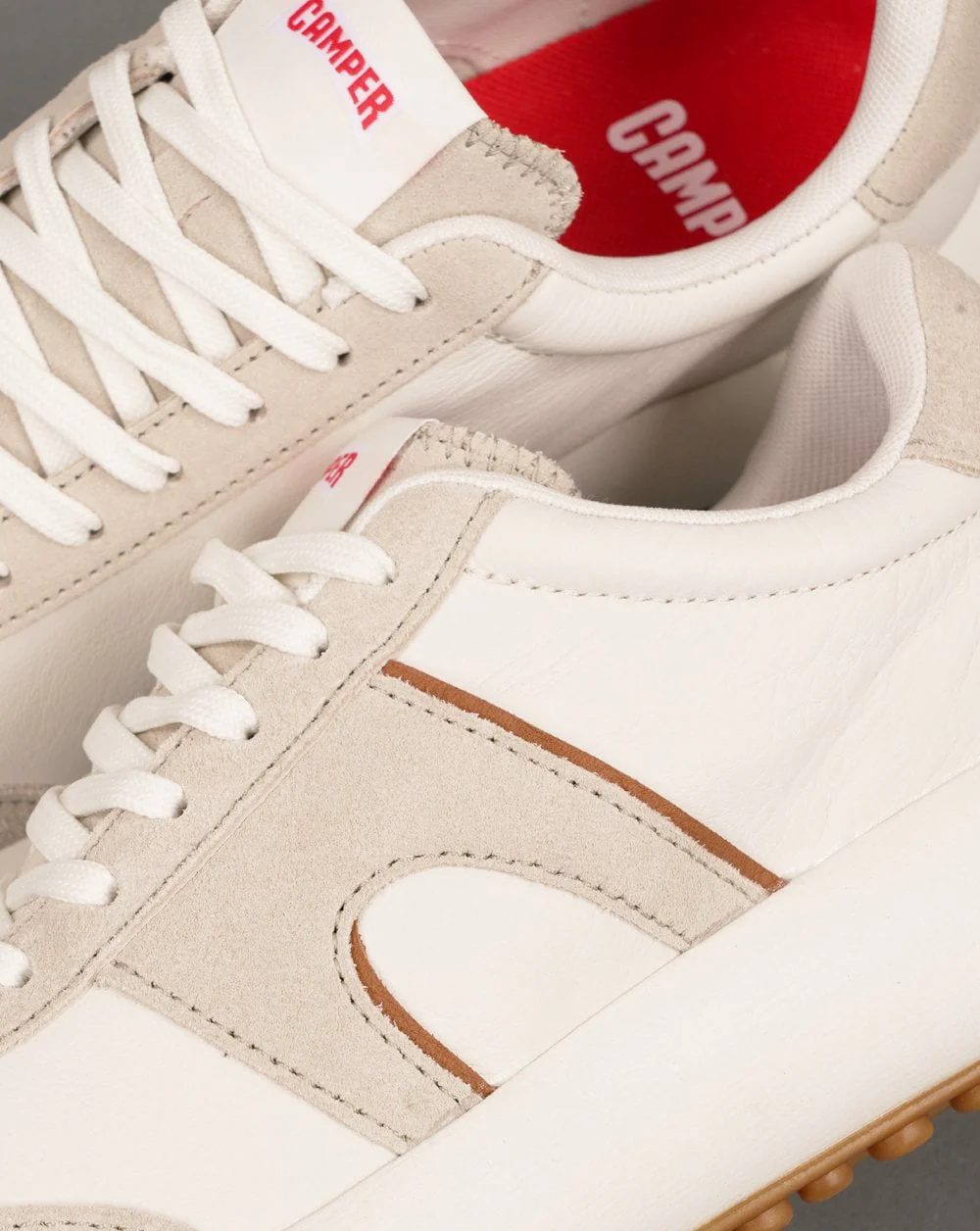 Camper Pelotas Athens Trainers White Grey - Image 4