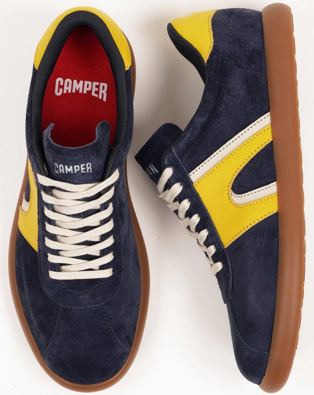 Camper Pelotas Soller Trainers Navy/Yellow - Image 4