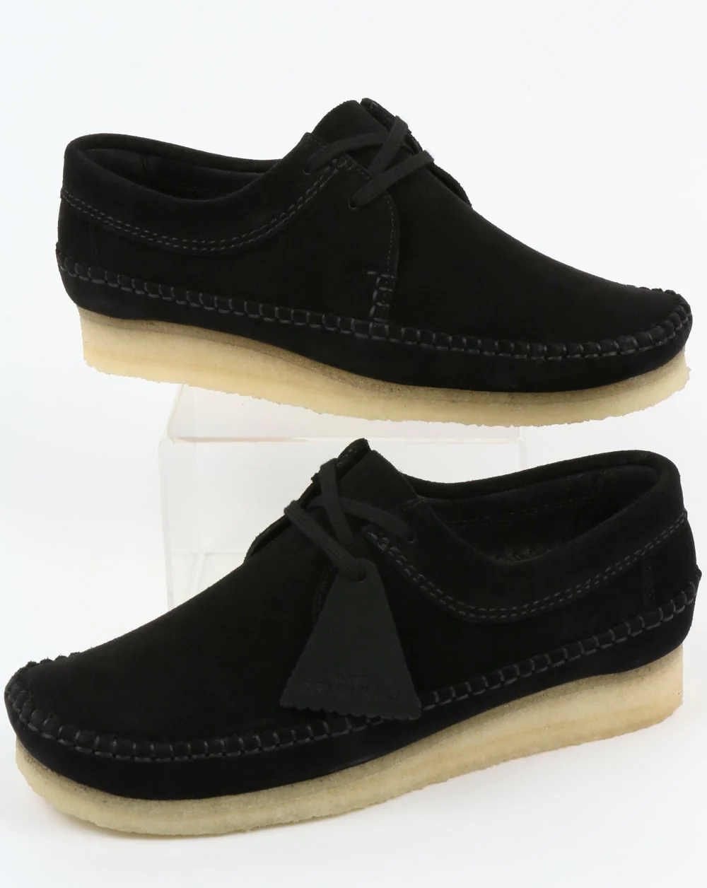 Clarks Originals Weaver Suede Shoes Black - Image 3