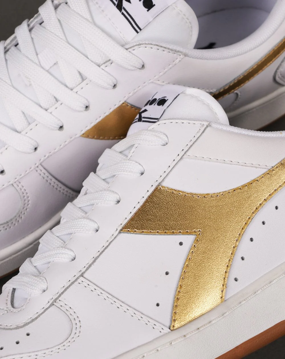 Diadora 80s MB Elite Trainer White/Gold - Image 2