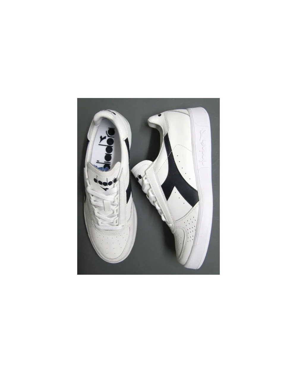 Diadora Borg Elite Trainers White/Navy - Image 3
