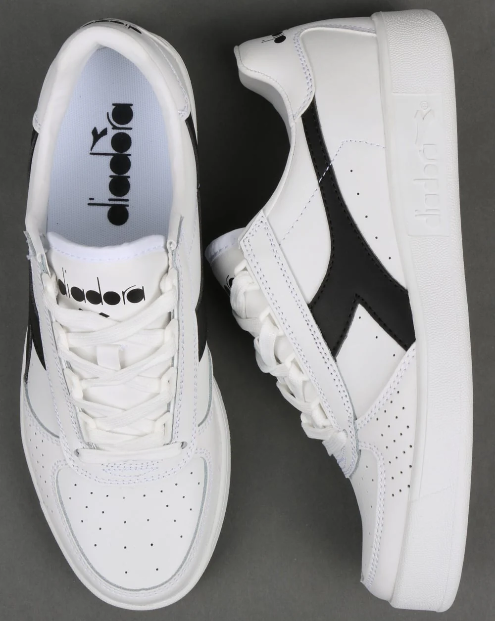 Diadora Borg Elite Trainers White/White/Black - Image 2