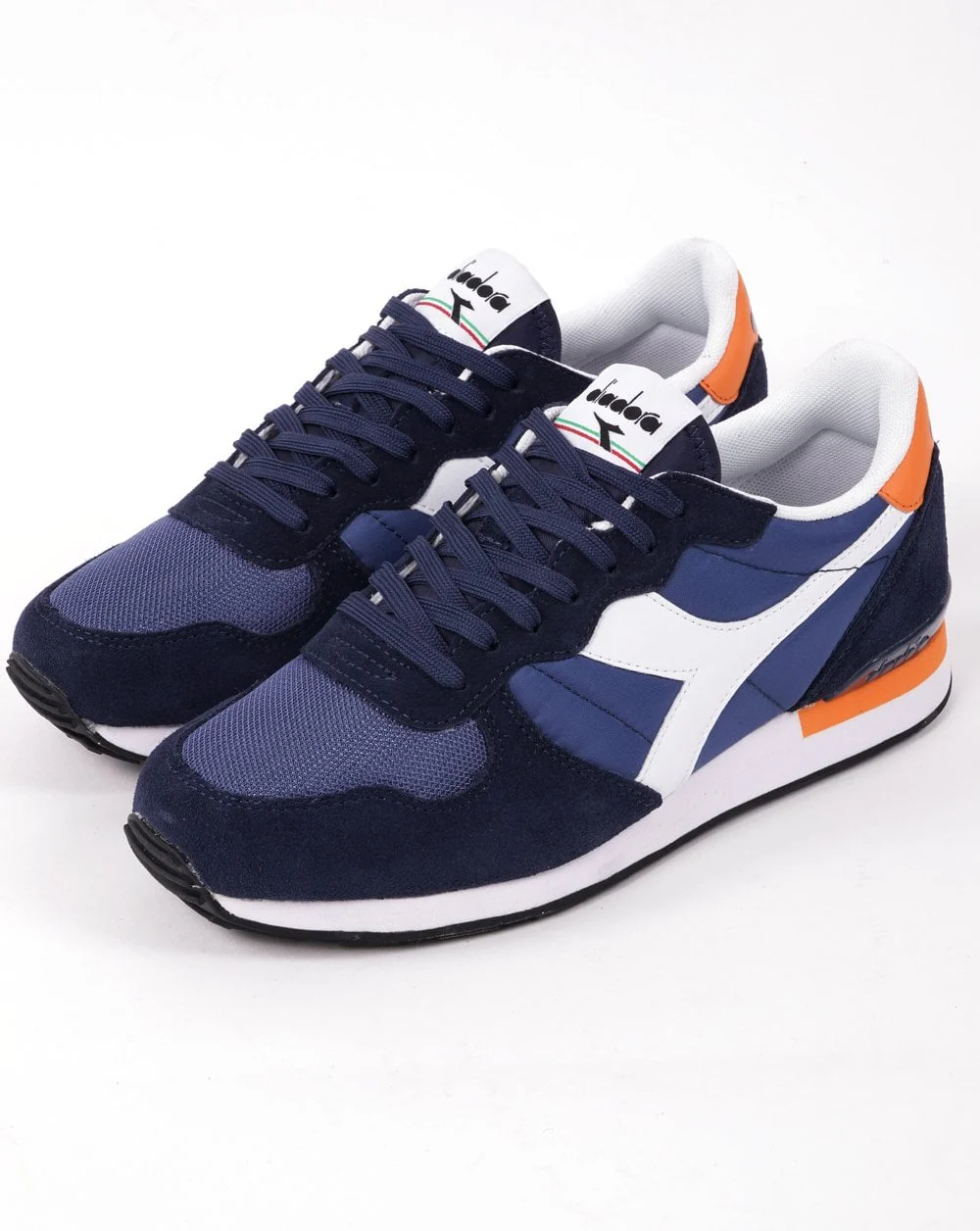 Diadora Camaro Trainers True Navy/Autumn Glory Orange - Image 3