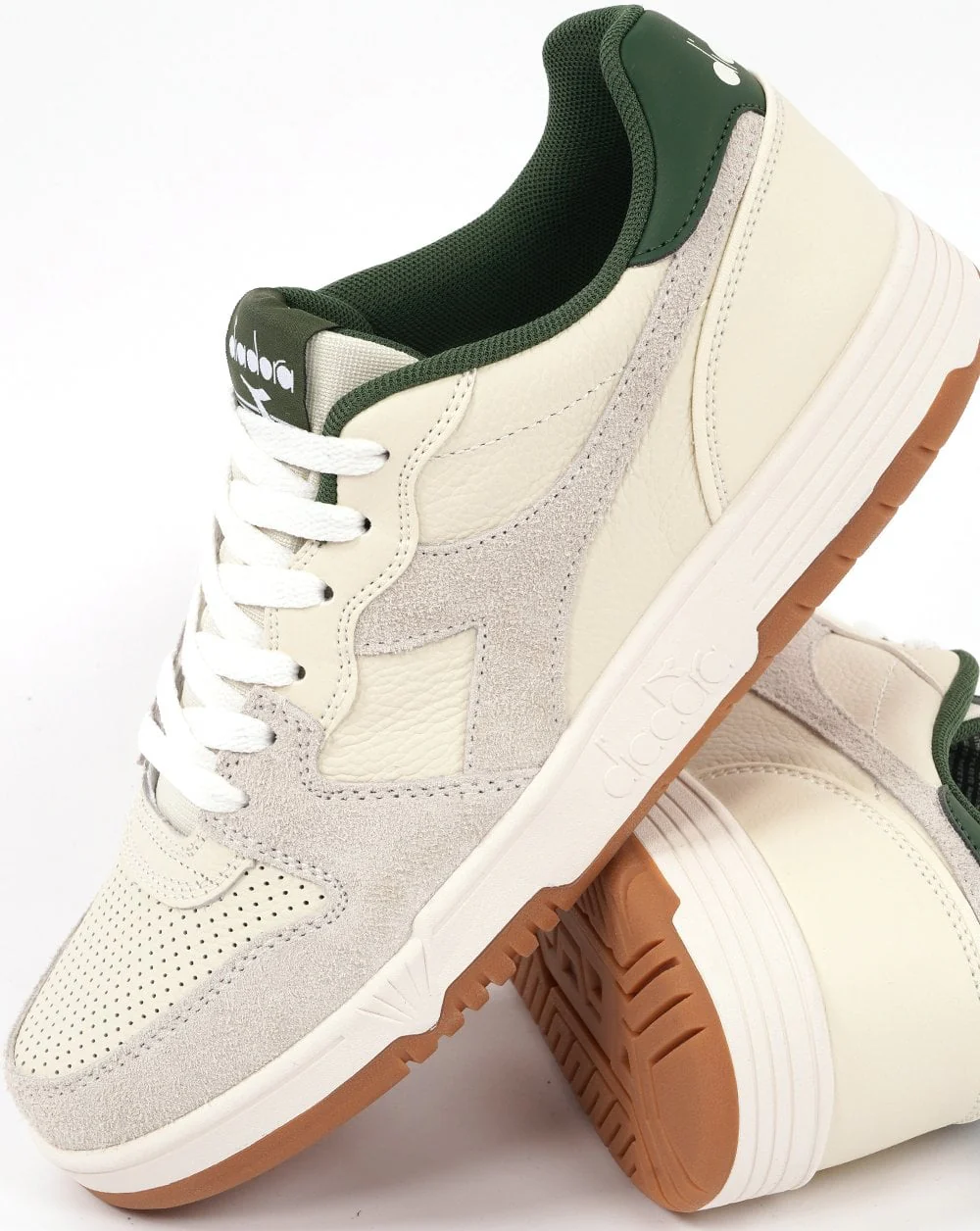 Diadora Deuce M2 Trainers Off White/Foliage Green