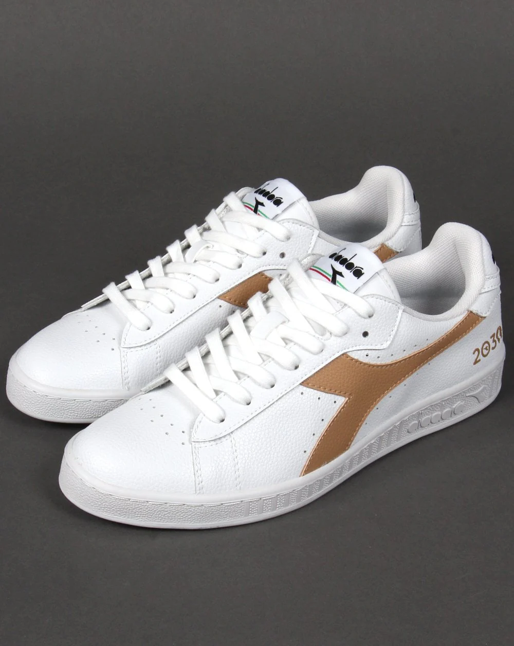 Diadora Game L Low Trainer White/Bronze - Image 3