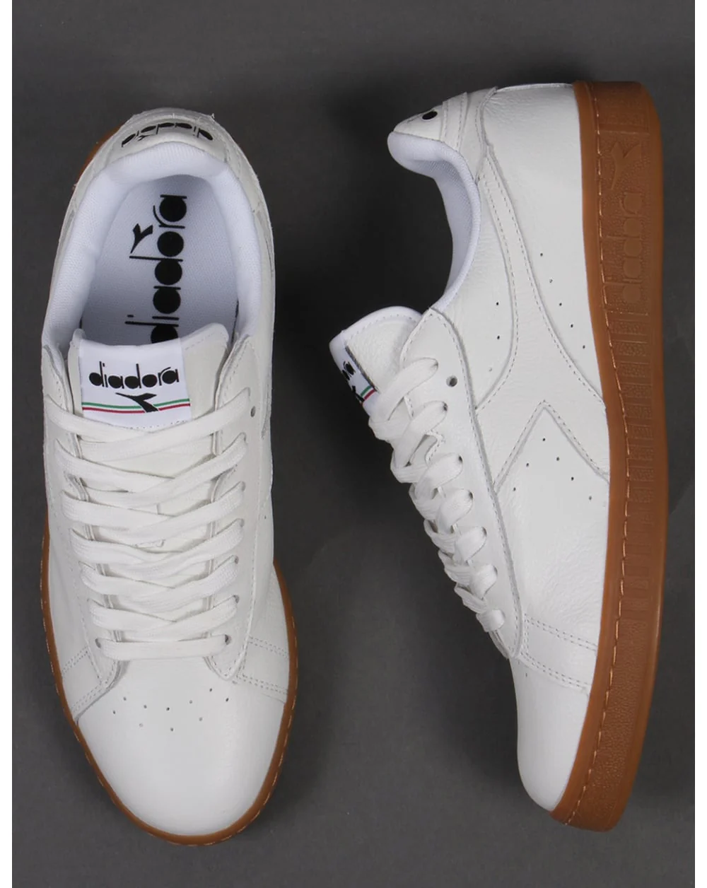 Diadora Game Low Trainers White/Gum - Image 2