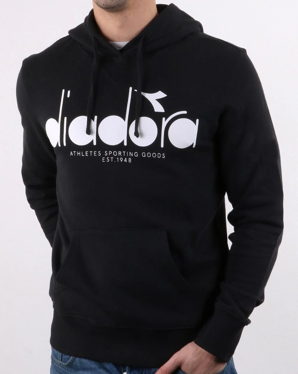 Diadora Logo Hoodie Black/optical - Image 2