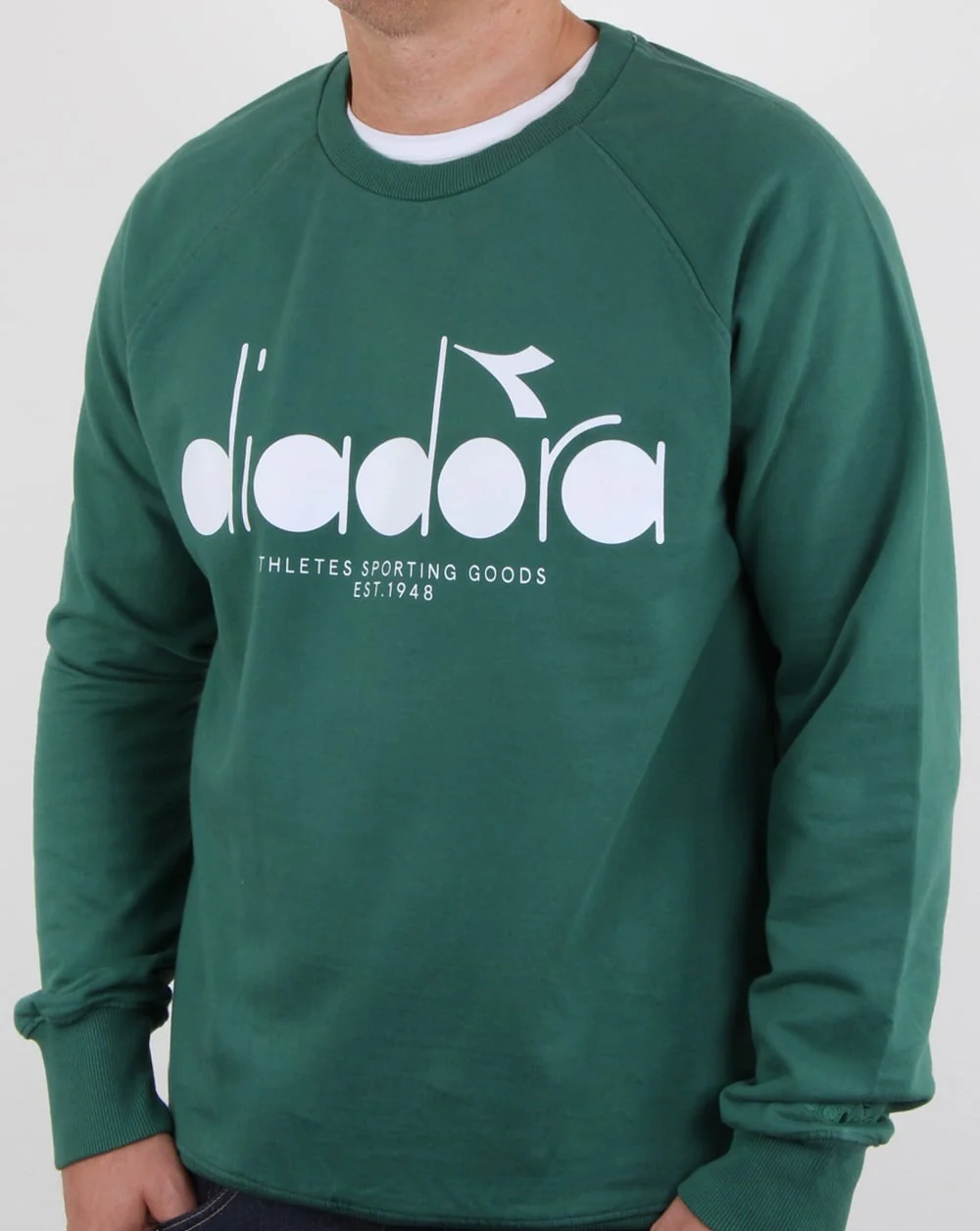 Diadora Logo Sweatshirt Green - Image 3