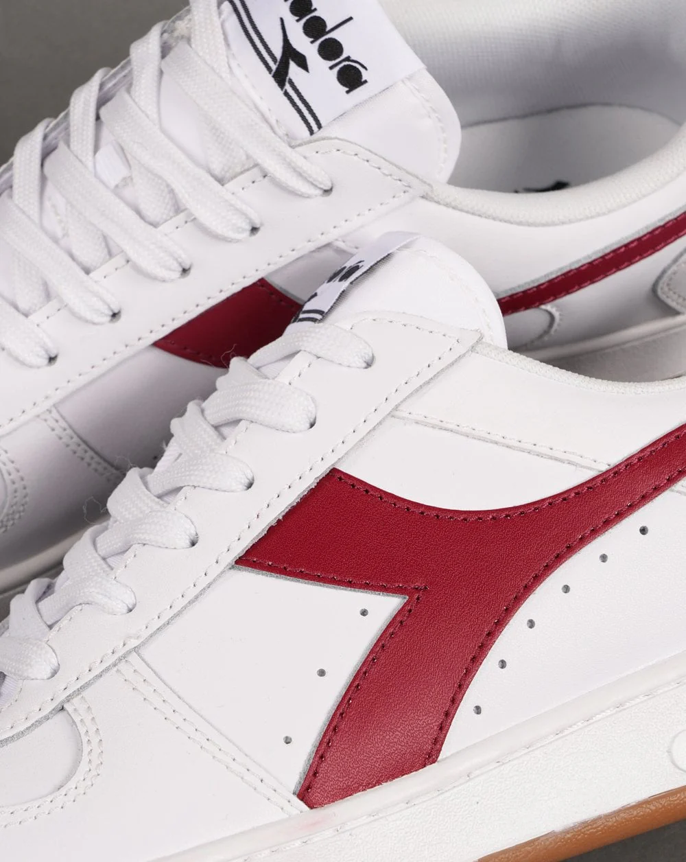 Diadora MB Elite Trainer White Burgundy - Image 3