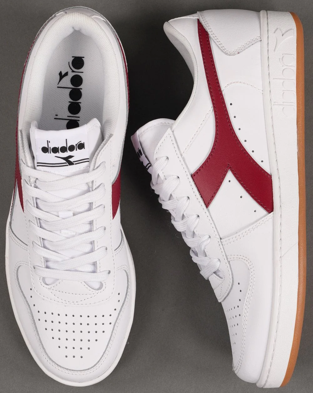 Diadora MB Elite Trainer White Burgundy - Image 4