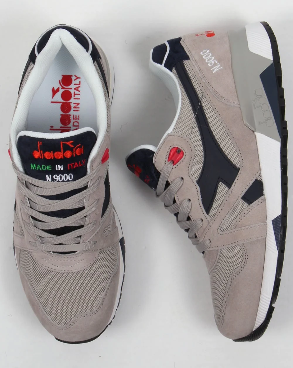 Diadora N9000 Italia Trainers Blue Nights/Paloma Grey - Image 2