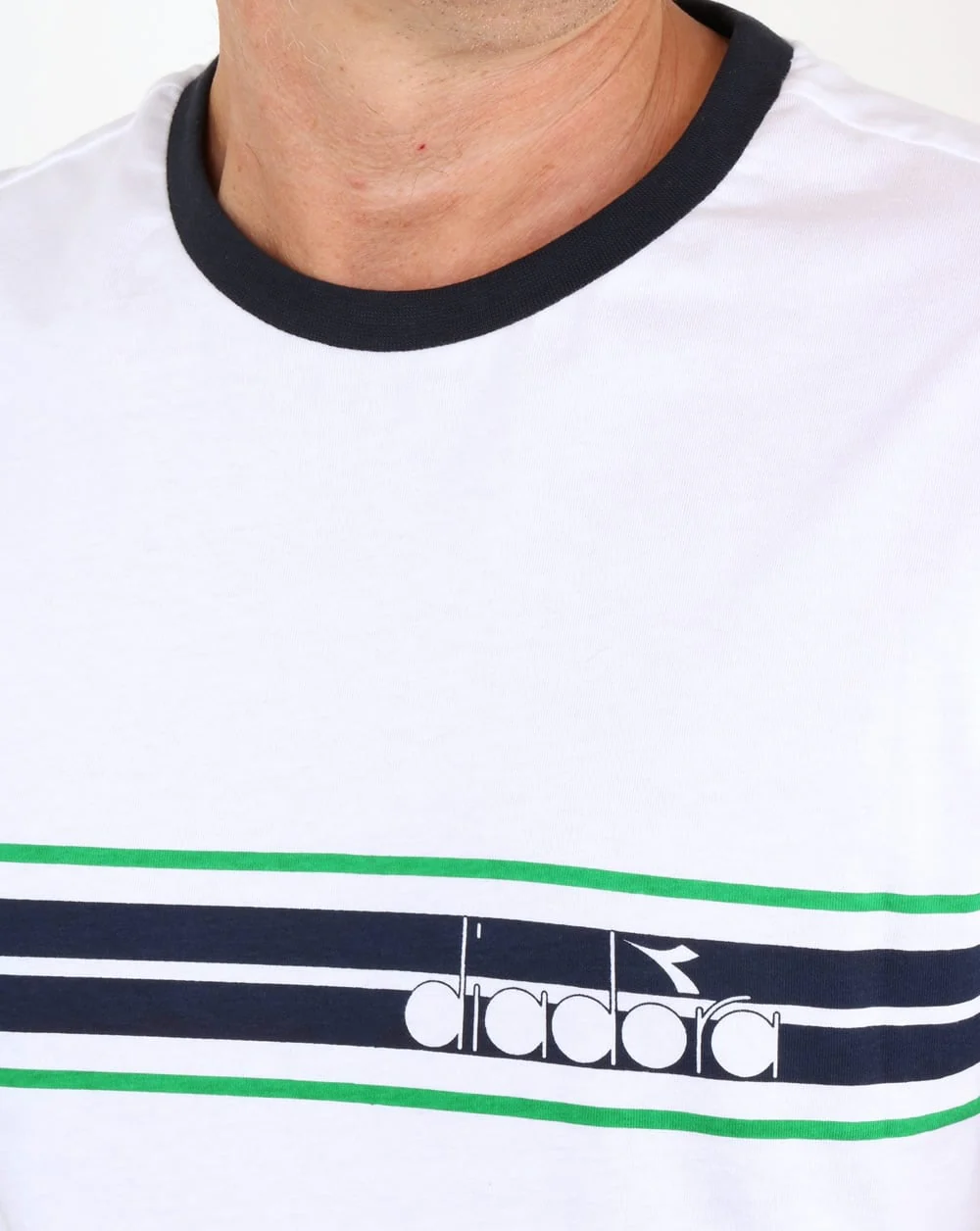 Diadora Ringer T Shirt White - Image 2