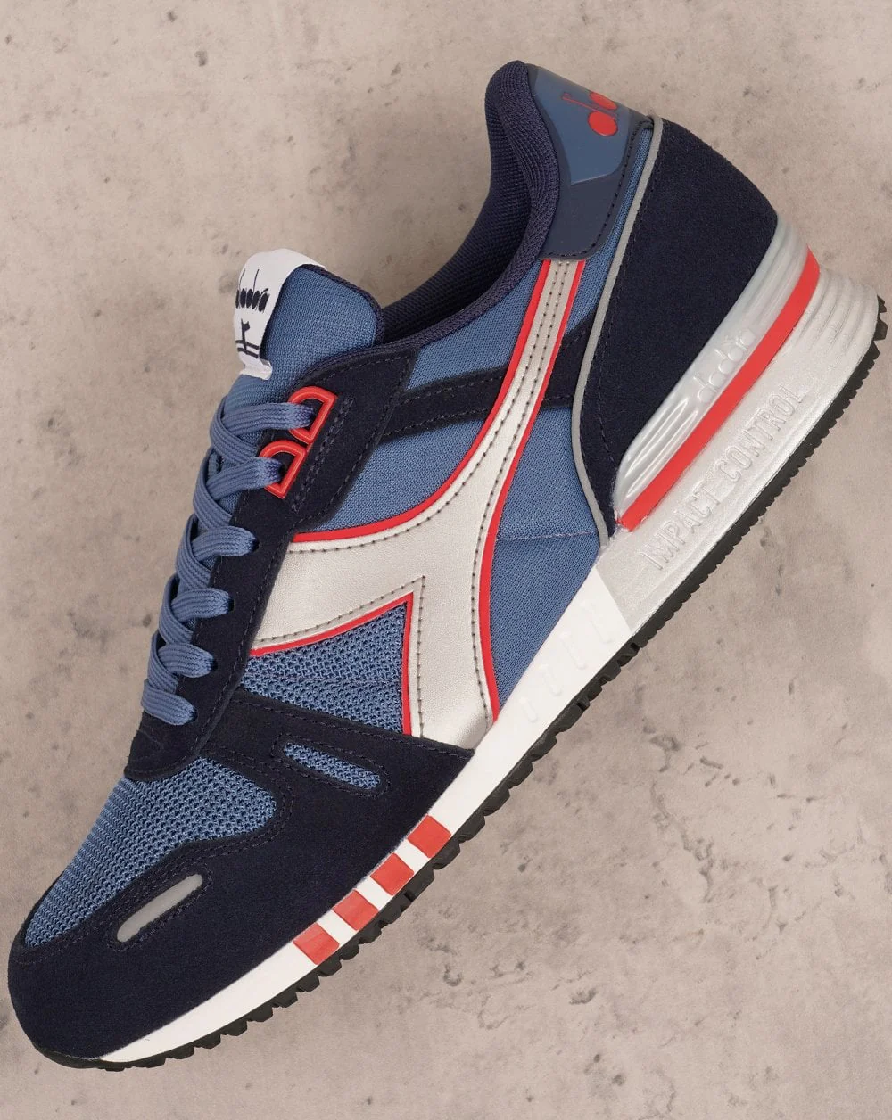 Diadora Titan Trainer Navy Blue Silver - Image 2