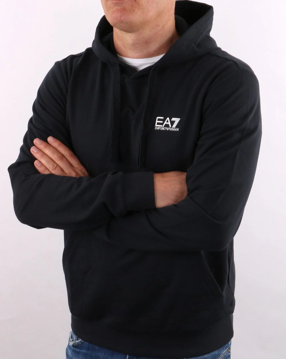 EA7 Classic Overhead Hoody Night Blue - Image 4