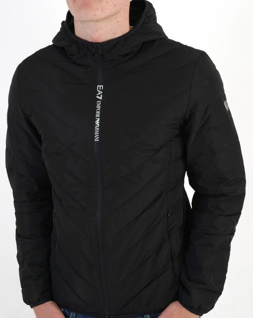 EA7 Fundamental Sporty Packable Puffer Jacket Black
