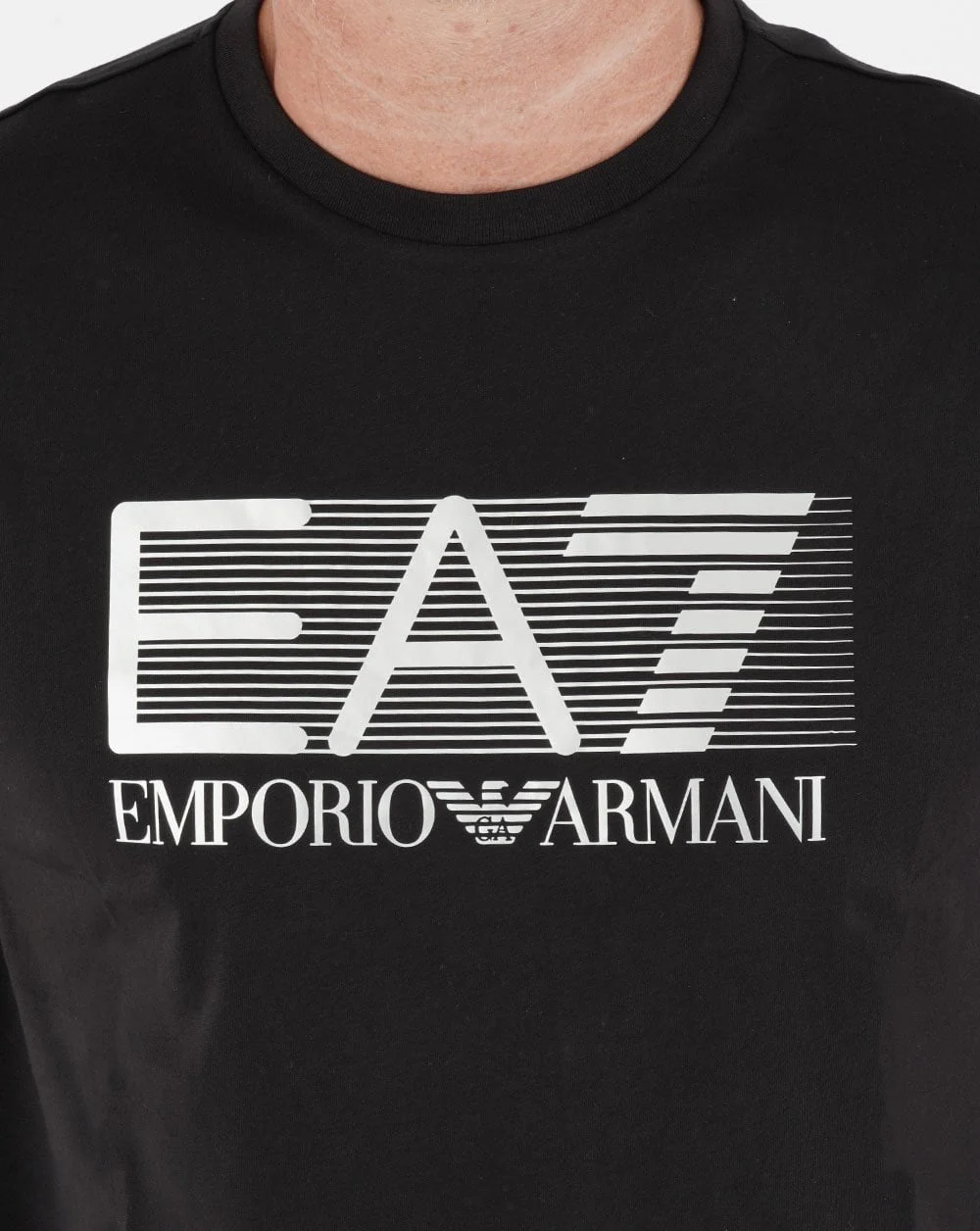 EA7 Logo Jersey T-shirt Black - Image 2