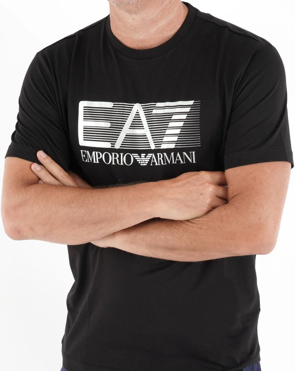 EA7 Logo Jersey T-shirt Black - Image 3