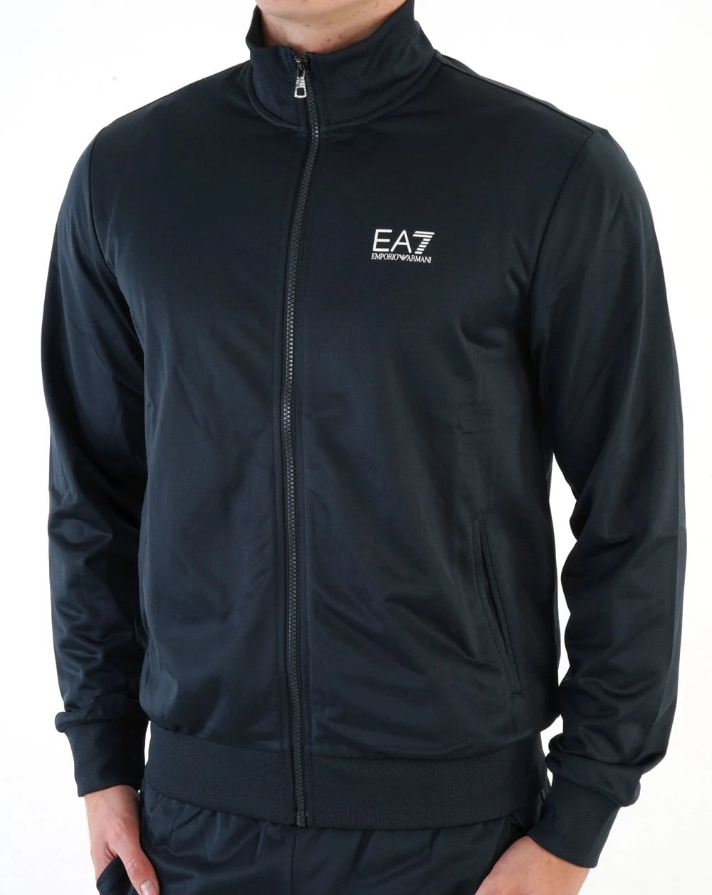 EA7 Polyester Tracksuit Navy Blue - Image 2