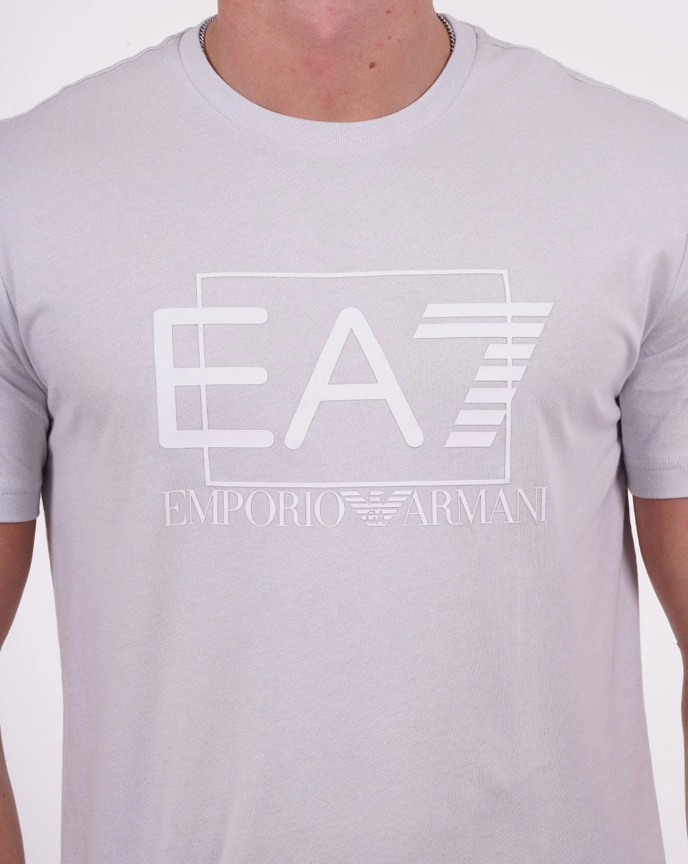 EA7 Visibility Pima Cotton T-shirt Light Grey - Image 2