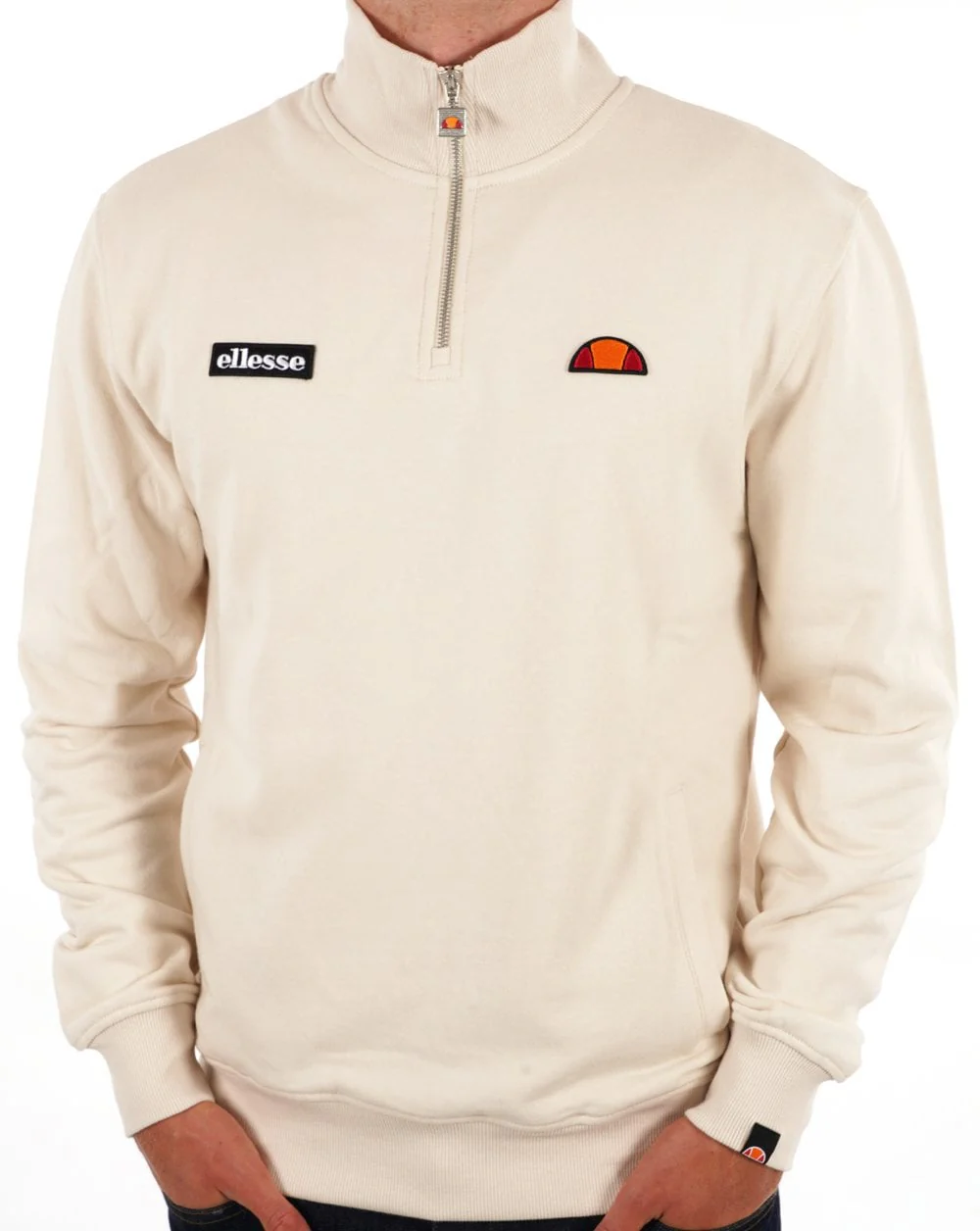 Ellesse 1/4 Zip Sweat Stone - Image 3