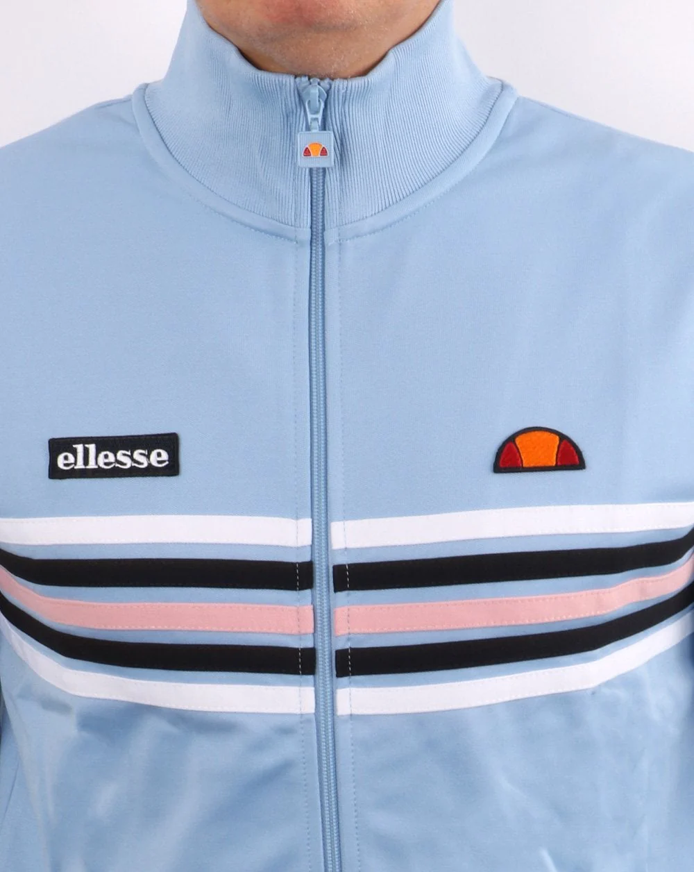 Ellesse 5 Stripe Track Top Sky Blue - Image 4