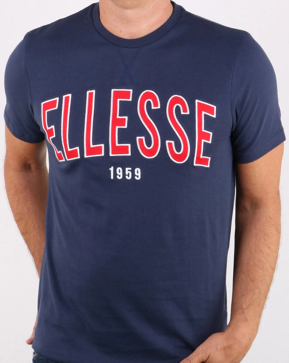Ellesse 90's Outline T Shirt Navy - Image 3