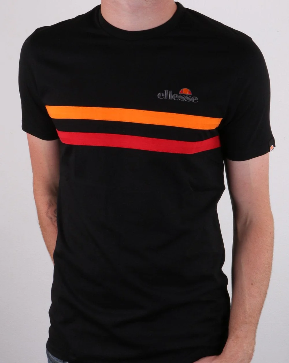 Ellesse Aprisio T Shirt Black/Orange/Red - Image 3