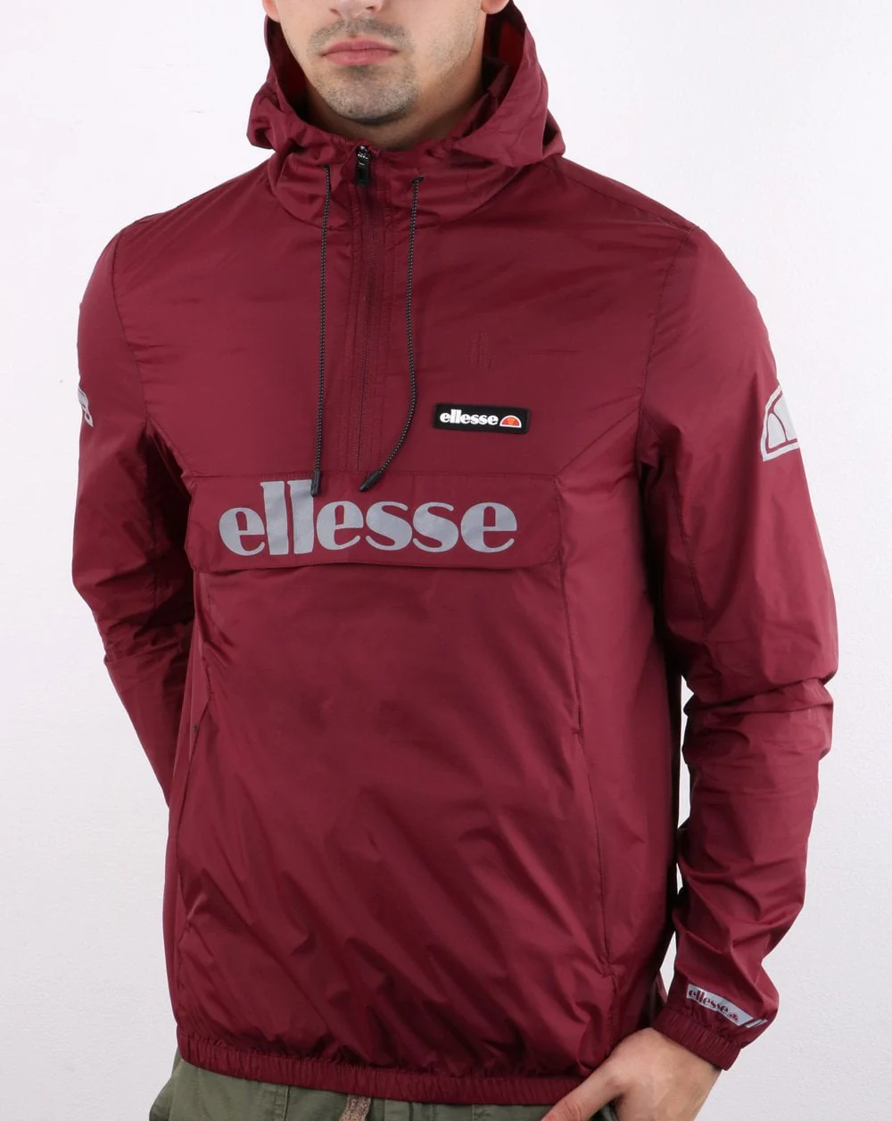 Ellesse Berto Rain Jacket Burgundy - Image 2