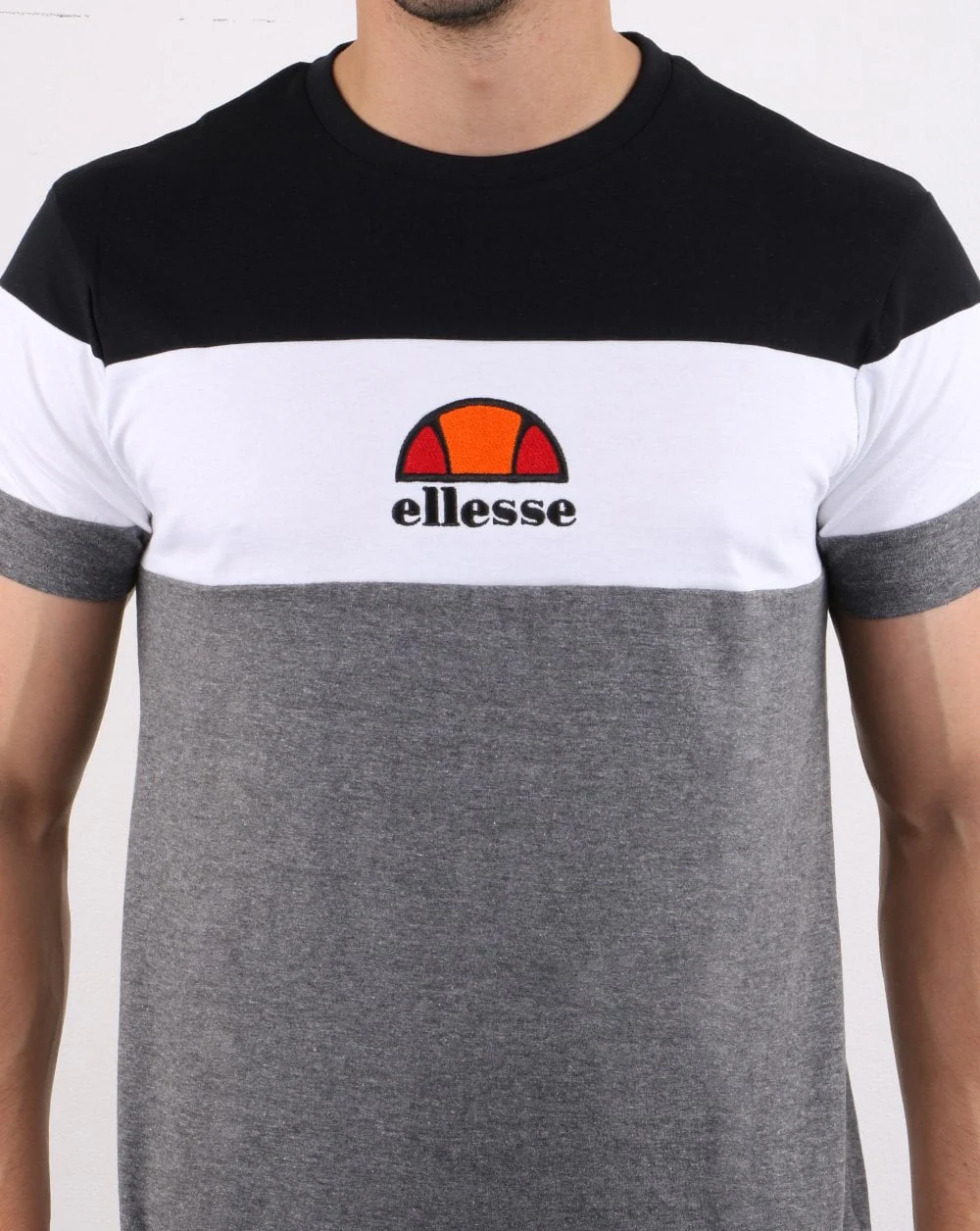 Ellesse Block T Shirt Grey/white/black - Image 4