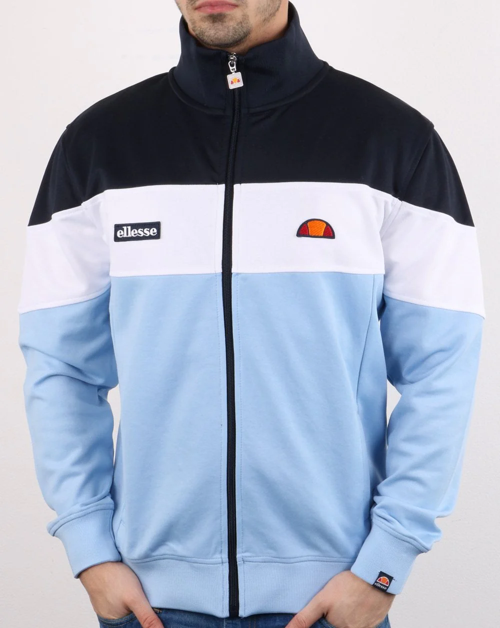 Ellesse Caprini Track Top Light Blue/white/navy