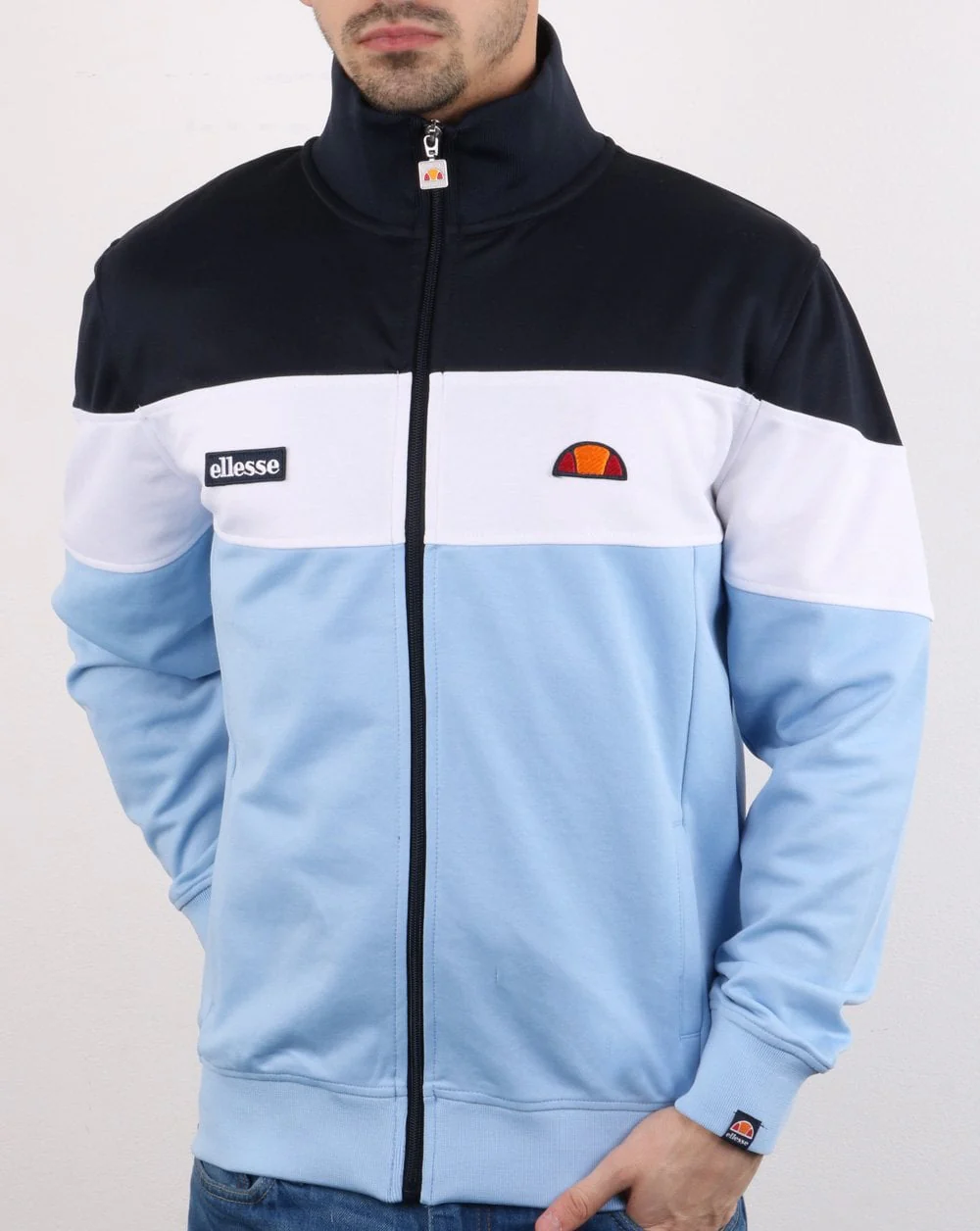 Ellesse Caprini Track Top Light Blue/white/navy - Image 3
