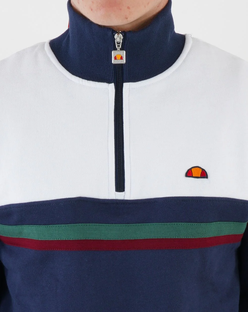 Ellesse Causa Zip Sweater Navy/White - Image 3