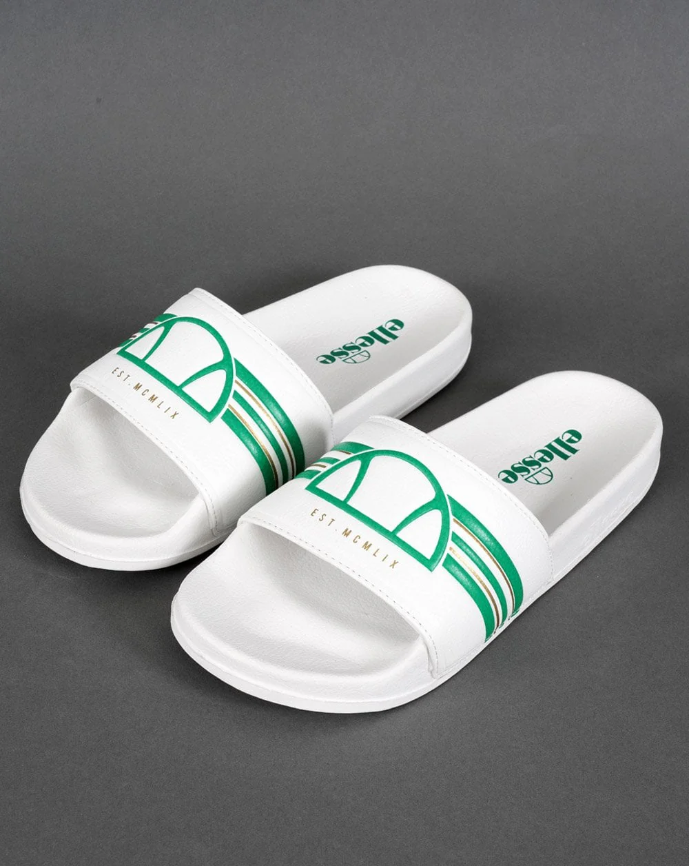 Ellesse Club Slide White/green - Image 3