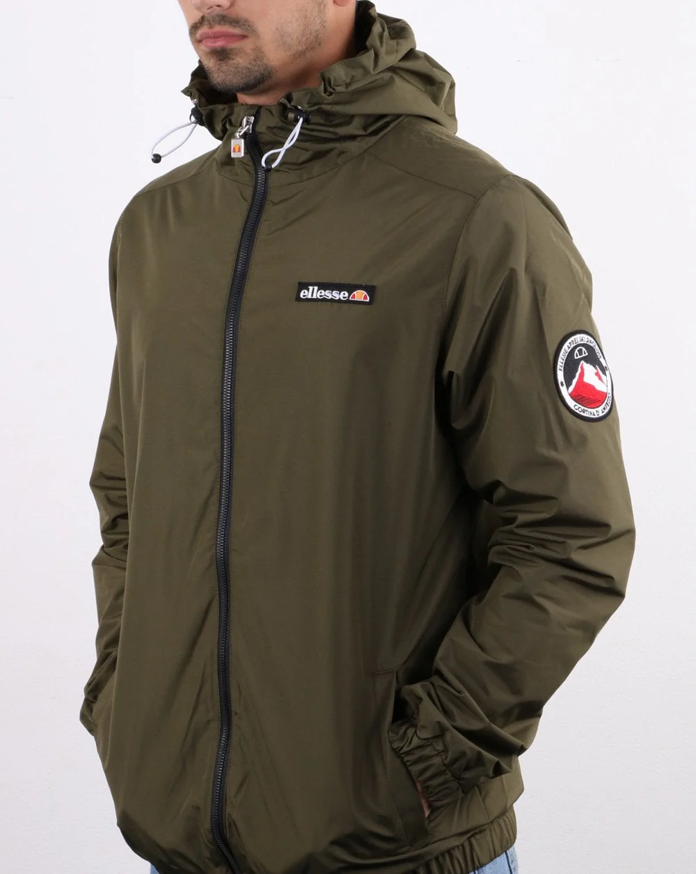 Ellesse Coated Terrace Jacket Khaki - Image 5