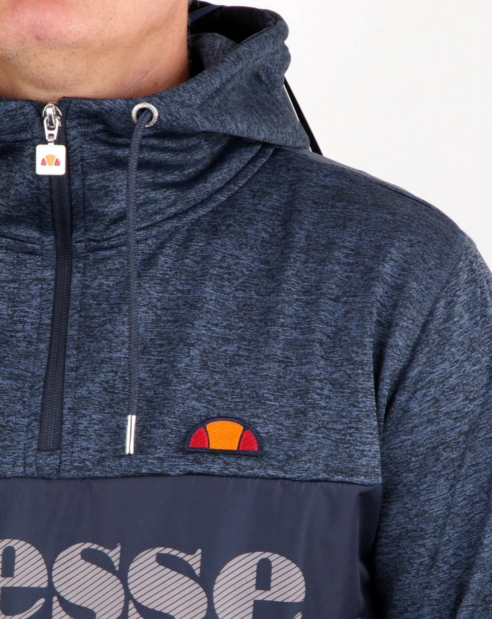 Ellesse Emiro Qtr Zip Hoody Navy Marl - Image 3
