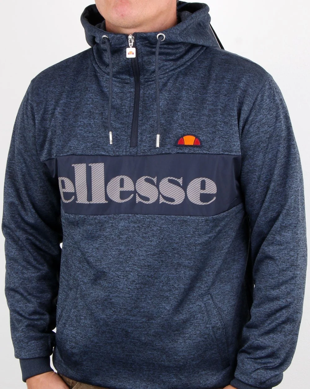 Ellesse Emiro Qtr Zip Hoody Navy Marl - Image 4