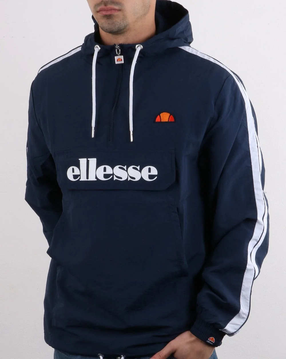 Ellesse Fighter Quarter Zip Jacket Navy - Image 2