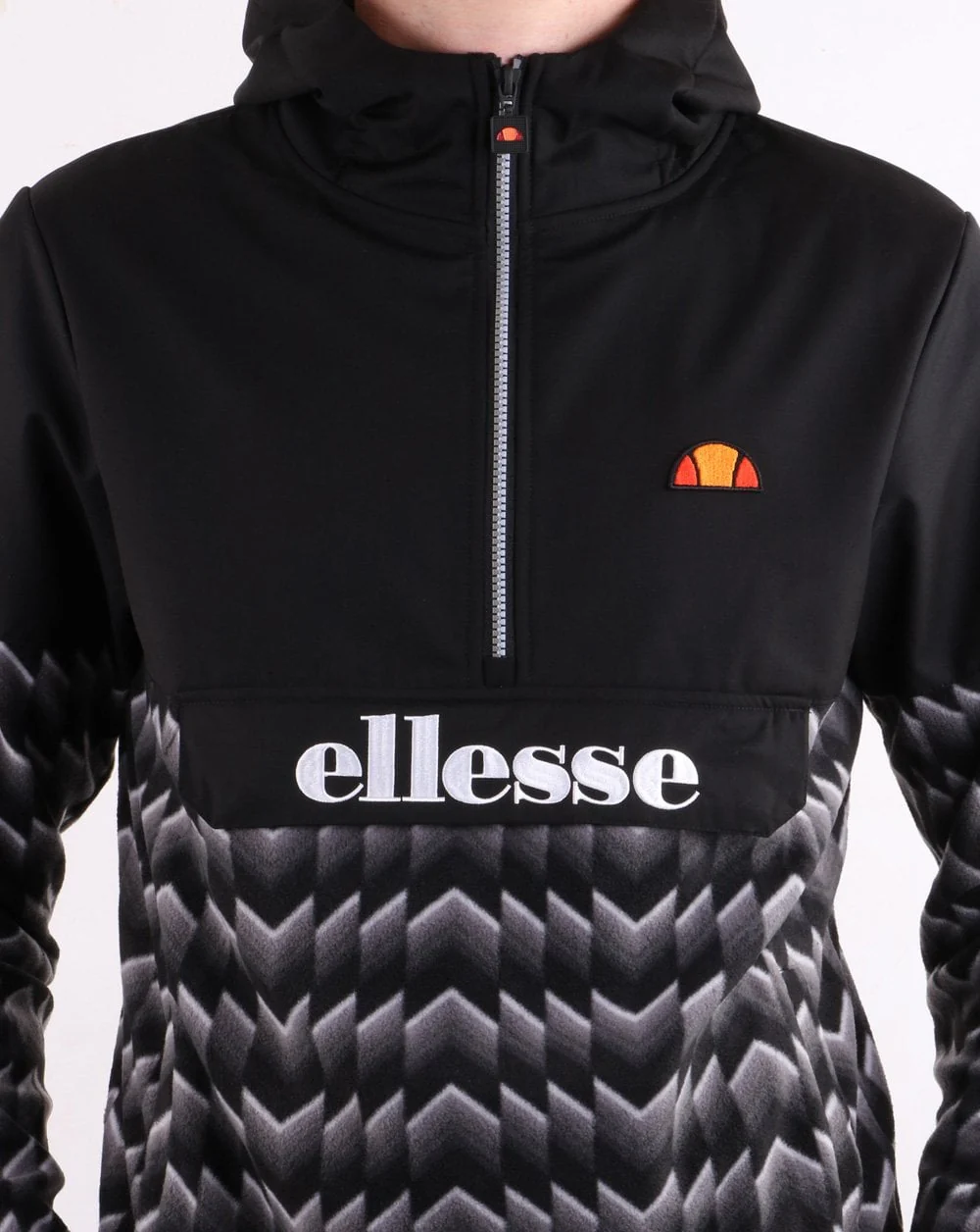 Ellesse Fleece Jacket Black/Grey - Image 4
