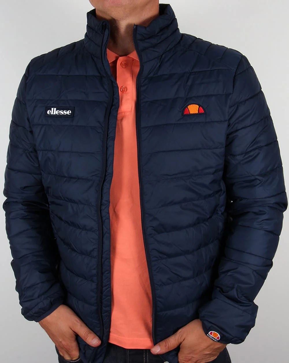 Ellesse Funnel Bubble Jacket Navy - Image 3
