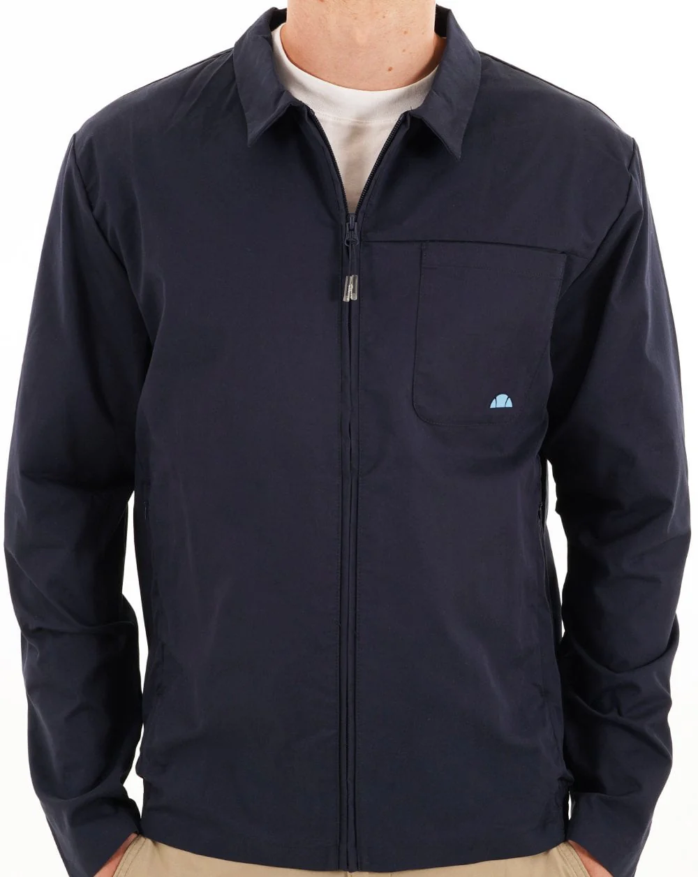 Ellesse Lecote Overshirt Style Zip Jacket Navy - Image 2