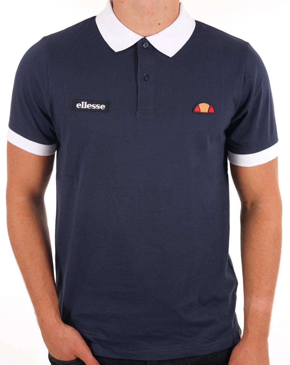 Ellesse Lessepsia Polo Shirt Navy/White - Image 2