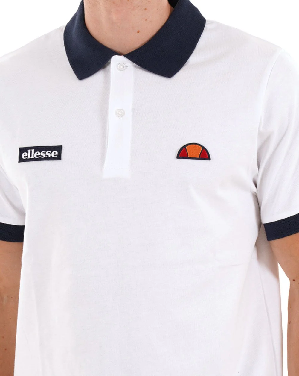 Ellesse Lessepsia Polo Shirt White/Navy - Image 2
