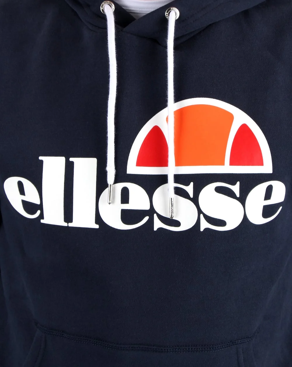 Ellesse Logo Overhead Hoody Navy - Image 2